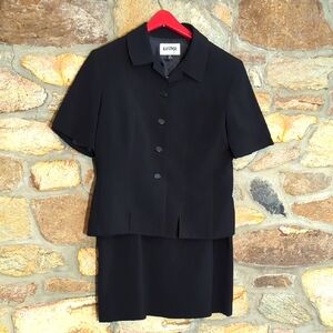 Kasper Black Two-Piece Skirt Suit